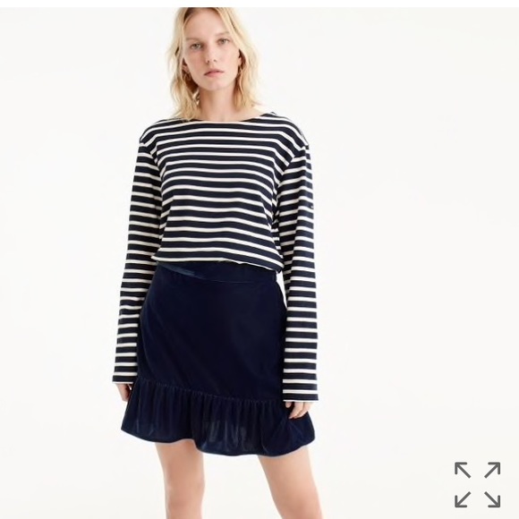 J. Crew Peplum Velvet Skirt - Picture 2 of 6